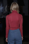 BASERANGE turtleneck sweater TTOT-RI-AU23 burnt red